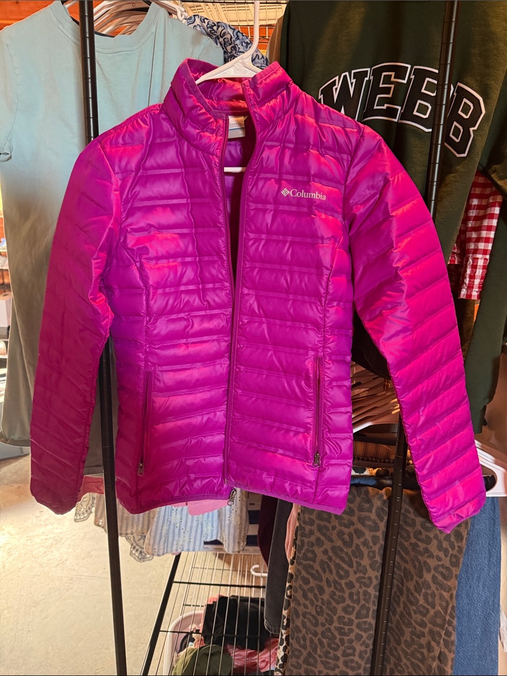 Columbia Kids Bright Magenta Packable Puffer Jacket